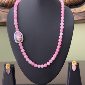 Rose Celestial Beaded Necklace Set