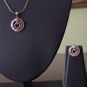 Rose Spiral Pendant Set